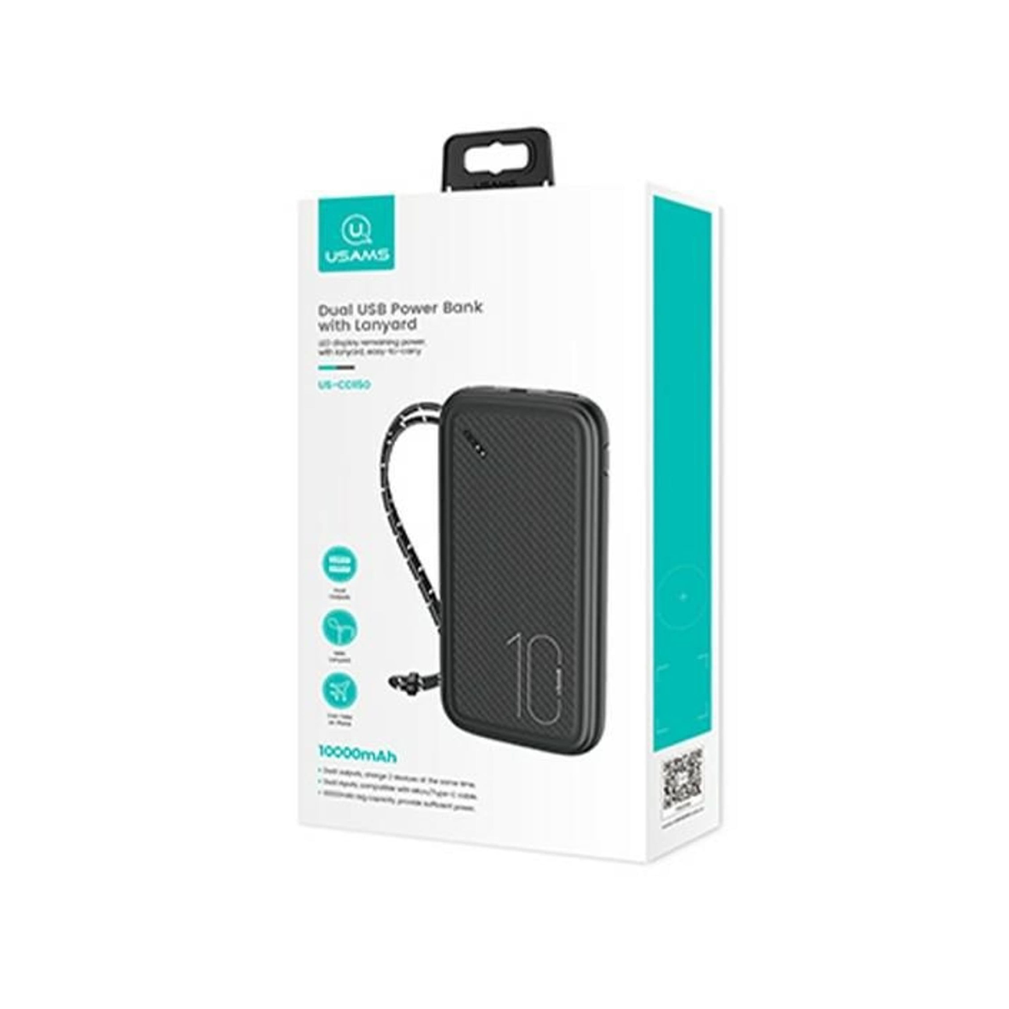 USAMAS Dual USB BP with Lanyard 10000 mAh