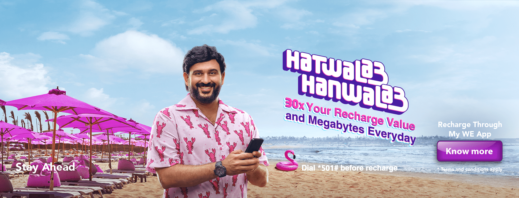 Hatwala3, Hanwala3.. 30X your recharge value and Megabytes Everyday