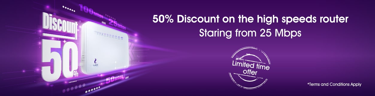 VDSL 50% Promotion from WE telecom egypt VDSL 50% Promotion from WE telecom egypt
