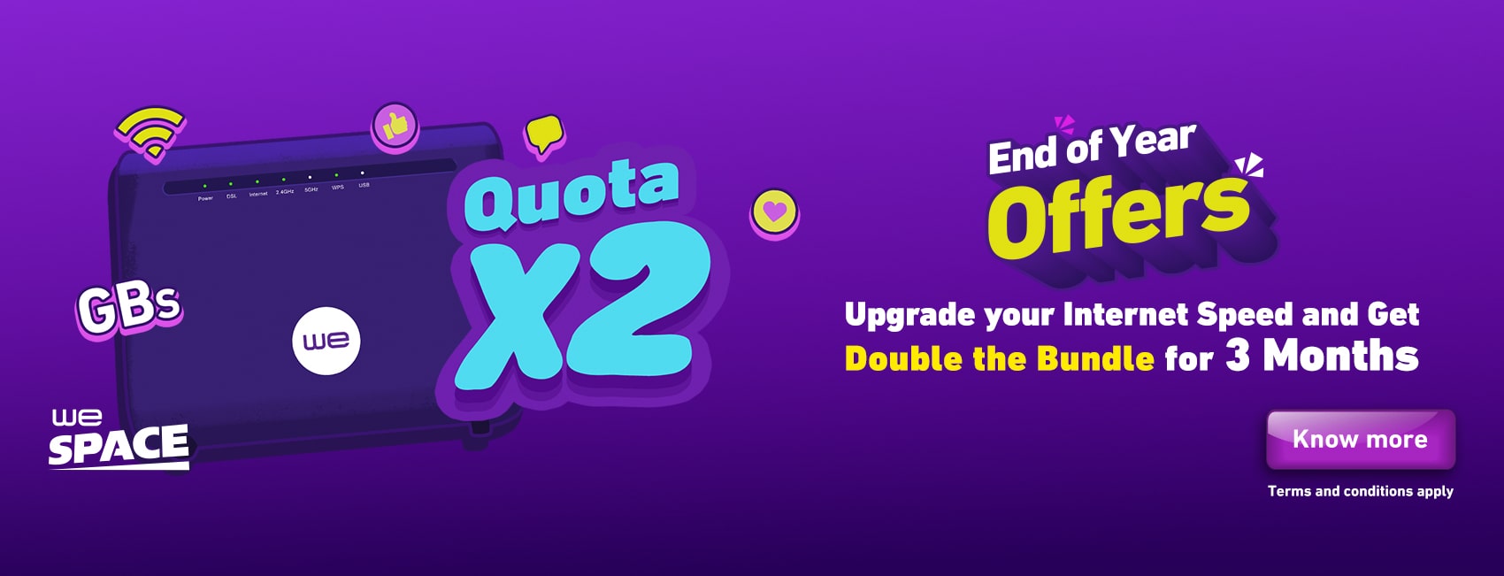 X2 quota promo for WE Space Customers