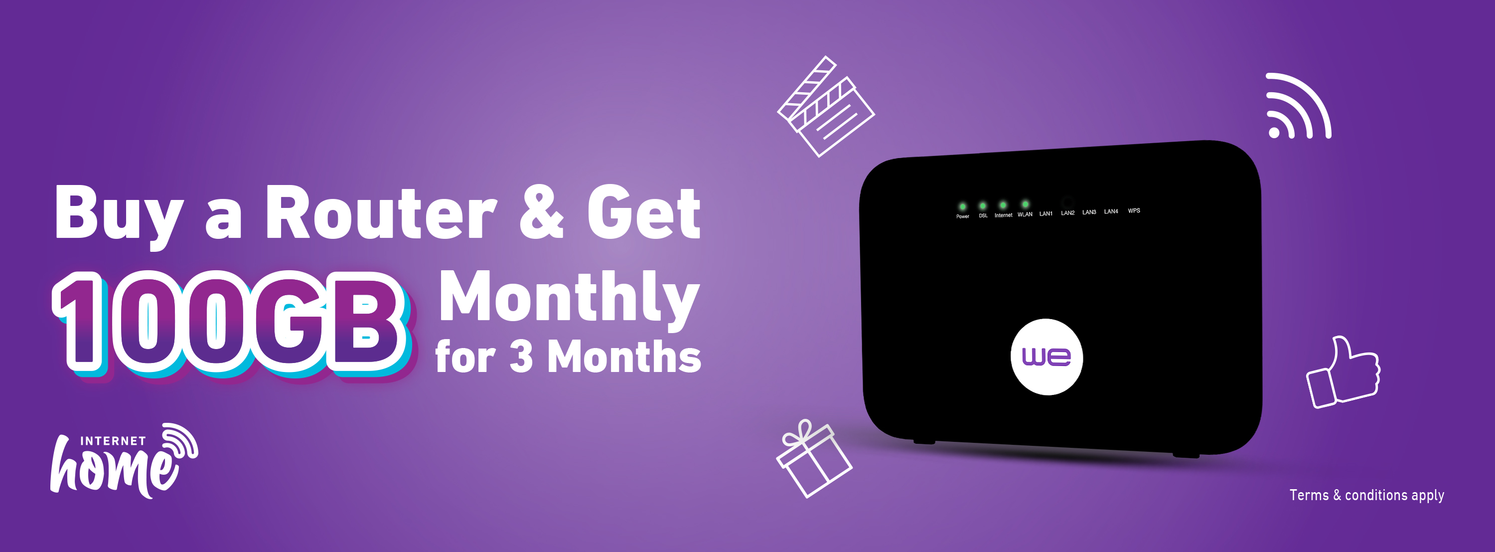 Router promo for Home Internet 