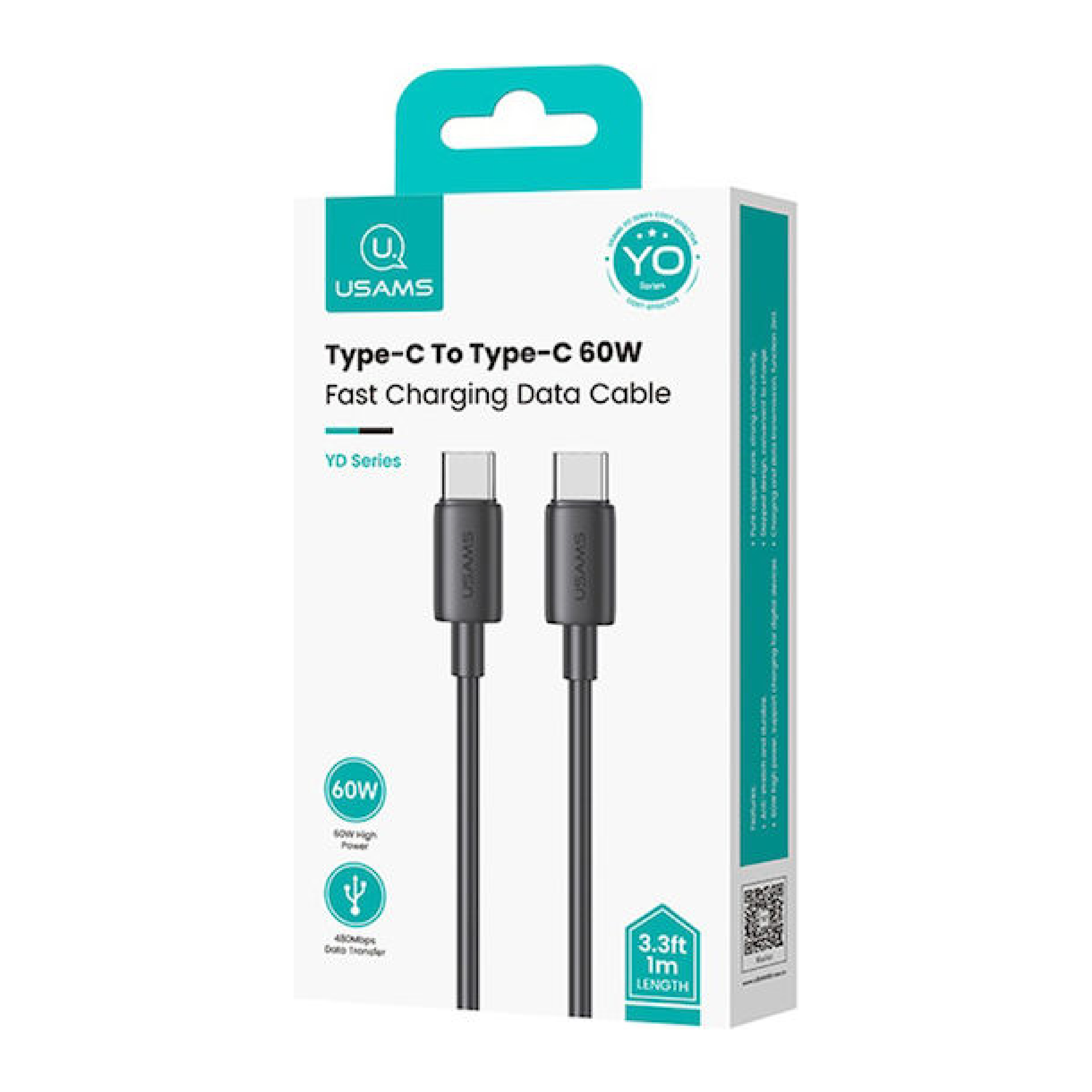 USAMAS TypeC - C 60W Fast Charging Data Cable 1M